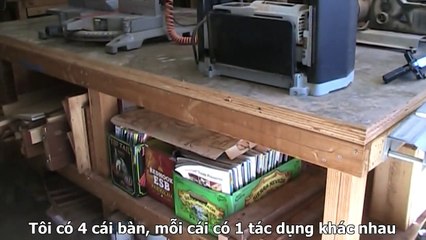 Build a cheap but sturdy workbench in a day using 2x4s and plywood.