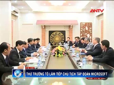 Thượng tướng Tô Lâm tiếp Chủ tịch tập đoàn Microsoft
