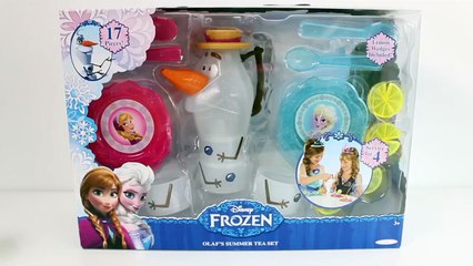FROZEN Play Doh Olaf Tea Party Set Elsa and Anna Barbie Dolls Play Dough Juego de Té de Fr