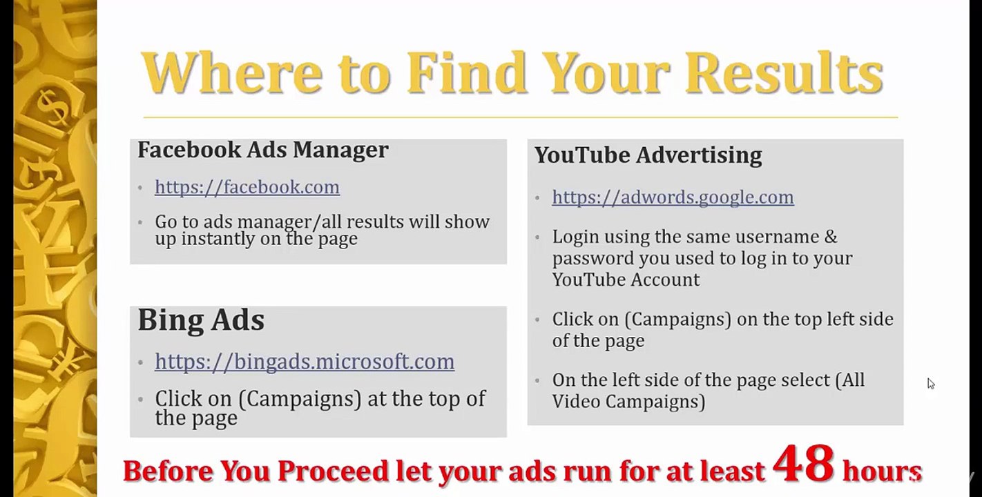 9 Facebook, YouTube, & Yahoo Bing Advertising