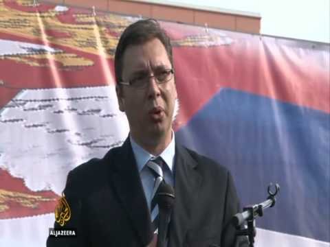 VIZITA NE GRAÇANICE ZVKRYEMINISTRI SERB VUÇIC THIRRJE PER DALJEN NE VOTIME LAJM