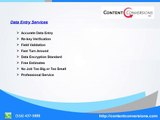 Data entry, Online Document Storage, document Scanning - Content Conversions