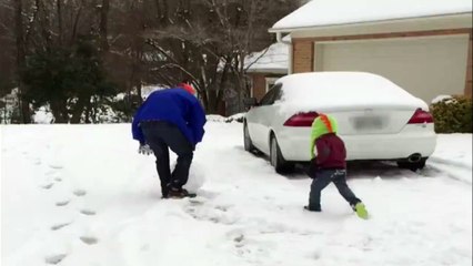 Boy Gets Nailed By Massive Snowball