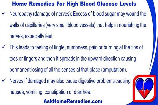 Home Based Remedies To Treat High Blood Glucose Levels