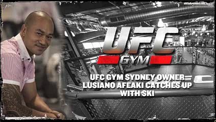 UFC Gym Sydney co-owner Lusiano Afeaki talks with radio host Ski in the USA