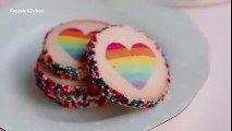 Valentine Rainbow Heart Cookies - Eugenie Cookies ...