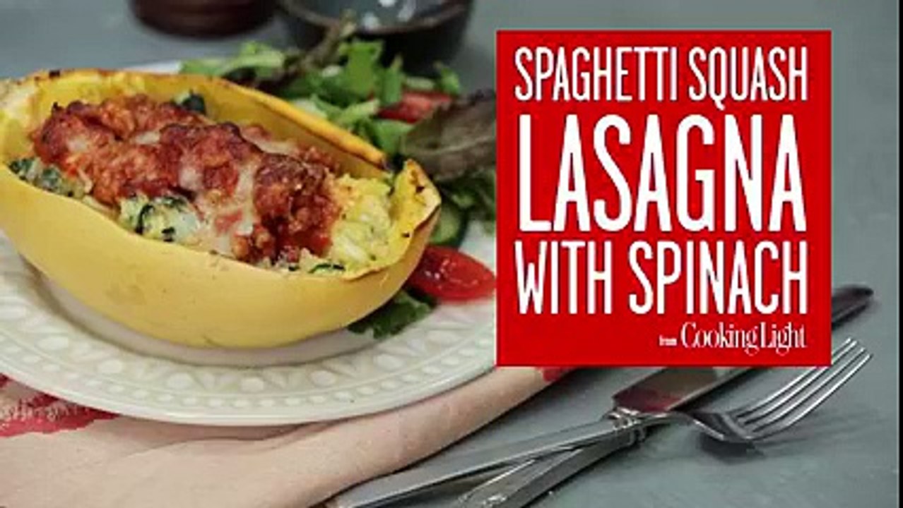 SPAGHETTI SQUASH LASAGNA WITH SPINACH