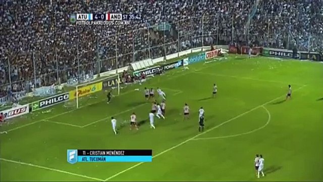 Gol de Menéndez. Atl. Tucumán 5 - Los Andes 0. Fecha 41. Primera B Nacional 2015. FPT.