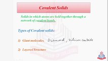 Covalent Crystals, their Types and Properties
