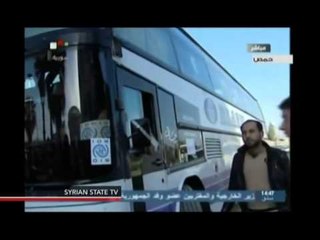 SHPETOJNE 83 CIVILE LARGOHET GRUPI I PARE NGA QYTETI SIRIAN I RRETHUAR I HOMSIT LAJM