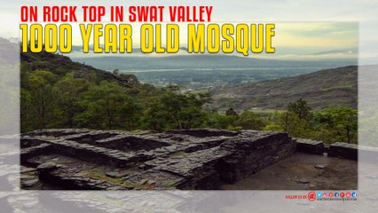1000 Year Old Historical Mosque On Rock Top In Swat Valley