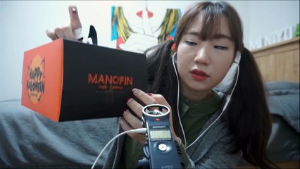Halloween ASMR [Eng Sub]한국어 ASMR/할리퀸의 할로윈컵케이크/eating cupcakes with Harle Quinn makeup
