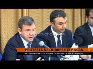 Protesta në Durrës e Elbasan - Top Channel Albania - News - Lajme