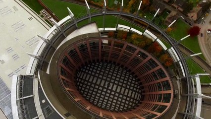Survol en drone du Parlement Européen de Strasbourg