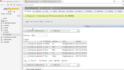 HOW TO Delete Data From a MySQL Table Using MySQLi PART 9