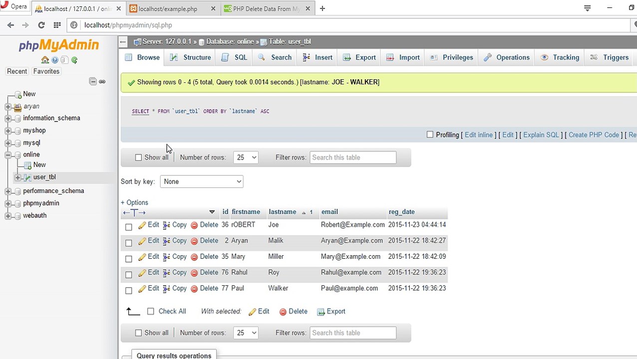 HOW TO Delete Data From a MySQL Table Using MySQLi PART 9