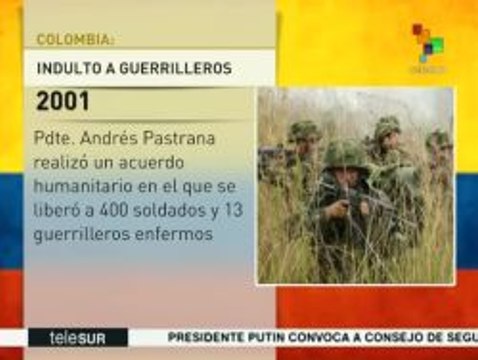 Colombia: indulto a guerrilleros desde 1950