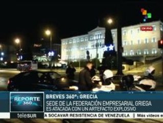 Grecia: estalla bomba frente a sede empresarial