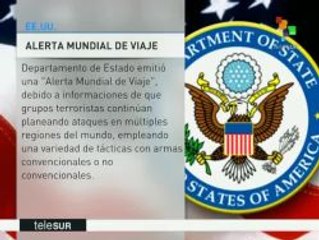 EE.UU. emite alerta mundial de viaje por el terrorismo