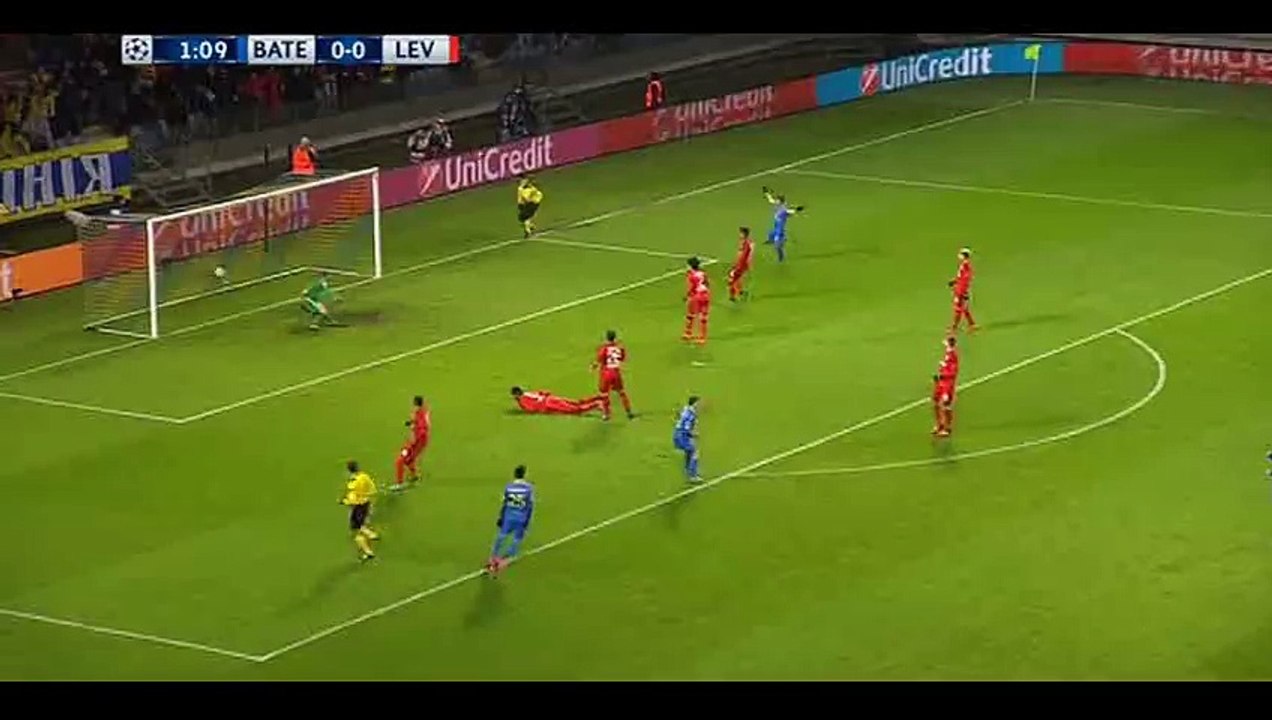Goal Gordejchuk - BATE 1-0 Bayer Leverkusen - 24-11-2015