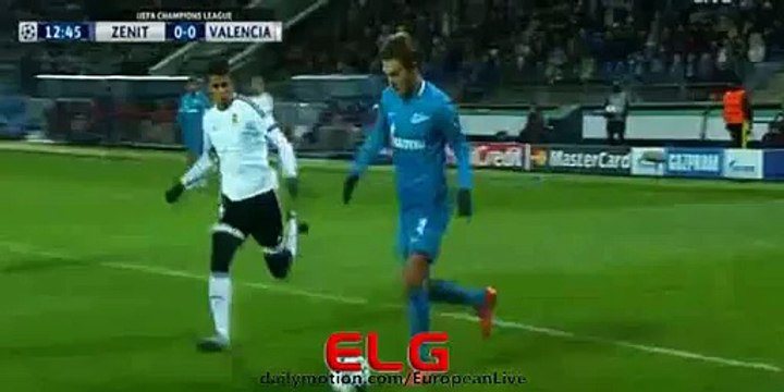 Zenit BIG Chance - Zenit 0-0 Valencia - 24.11.2015 HD