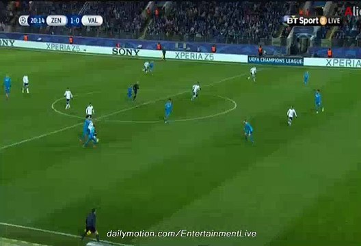 Valencia Fantastic OFFSIDE GOAL Zenit 1-0 Valencia UCL