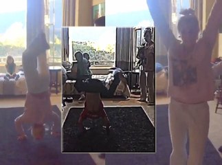 Vidéo : Britney Spears et son fils Sean Preston : Ce sont des pros du salto !