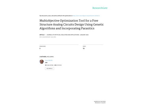 Multiobjective Optimization Tool for a Free Structure Yaser Khalifa