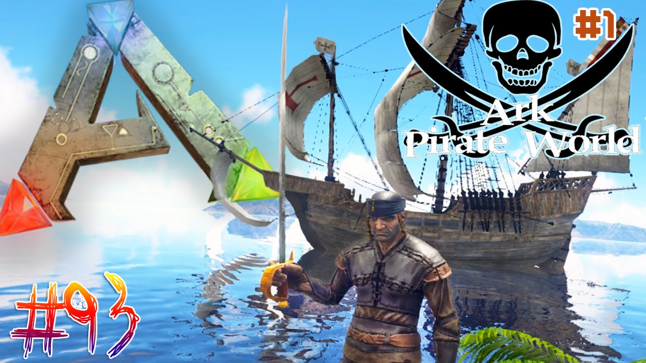 Ark - Pirate World #93 โจรสลัด ไดโนเสาร์ [Solo] 1 - เริ่มต้นที่กลางน้ำ !