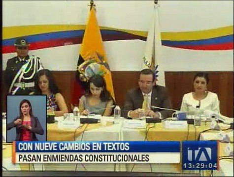 Con nueve cambios en textos pasan enmiendas constitucionales