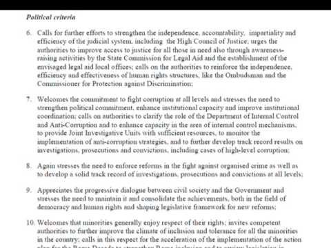 PARLAMENTI EUROPIAN MIRATON REZOLUTEN QE REKOMANDON DHENIEN E STATUSIT LAJM