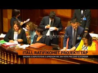 Itali, ratifikohet projekti TAP - Top Channel Albania - News - Lajme