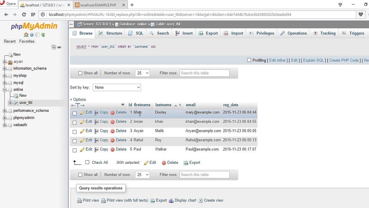 PART 10 LAST REGISTER USER AND LIMIT Data Selections From a MySQL Database