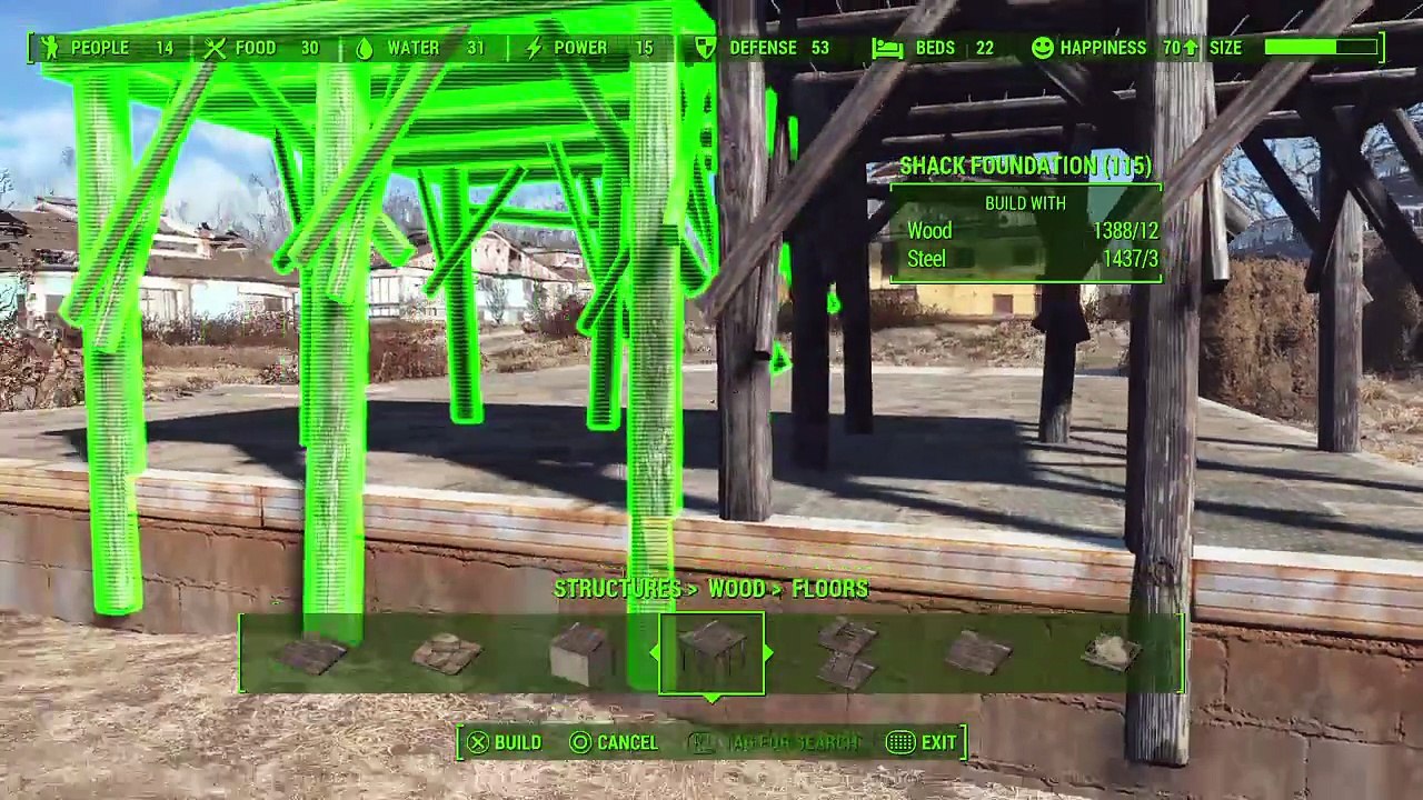 Fallout 4 simple wooden structure construction