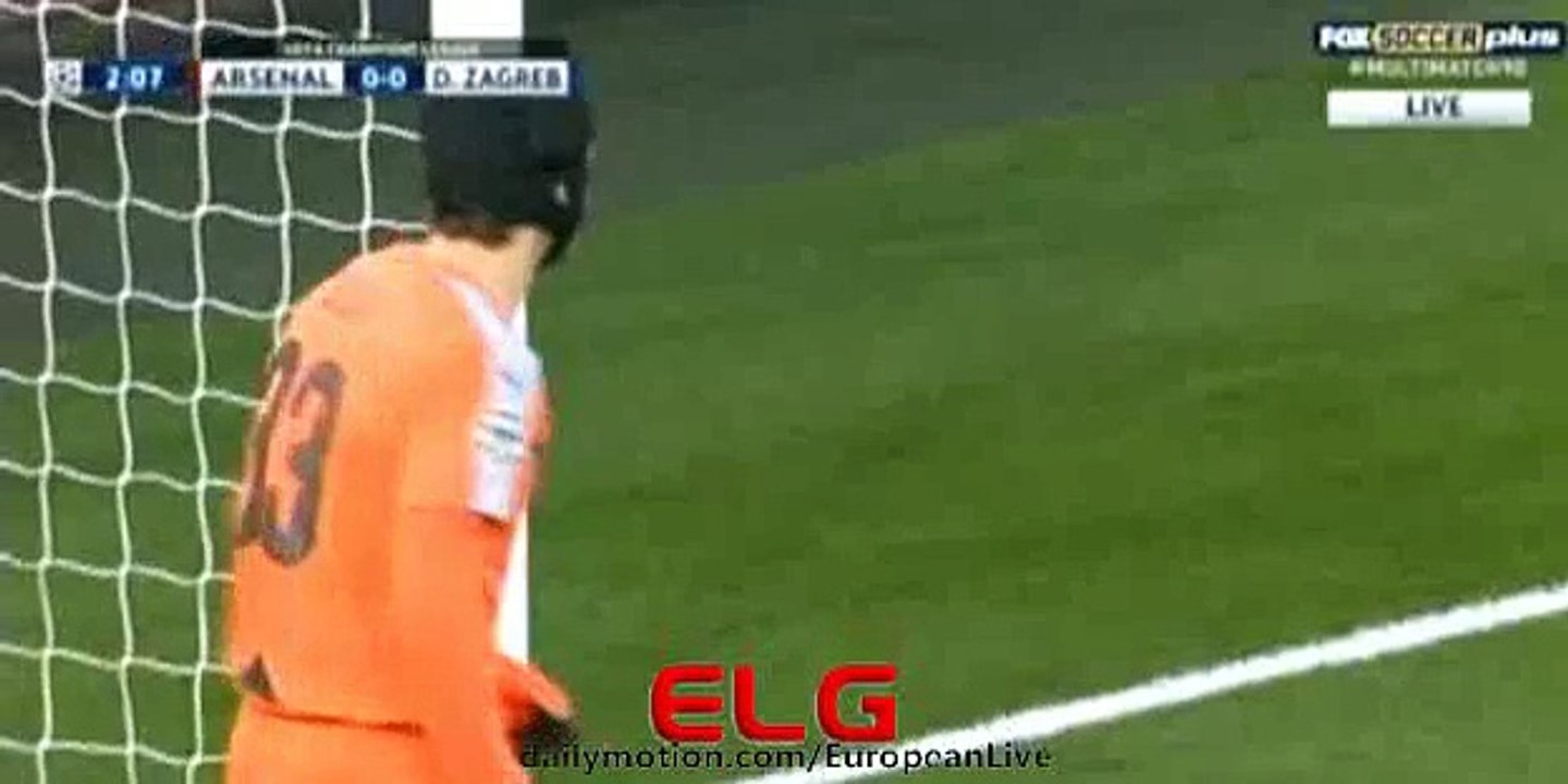 Petr Cech BIG Save - Arsenal vs Dinamo Zagreb 24.11.2015 HD