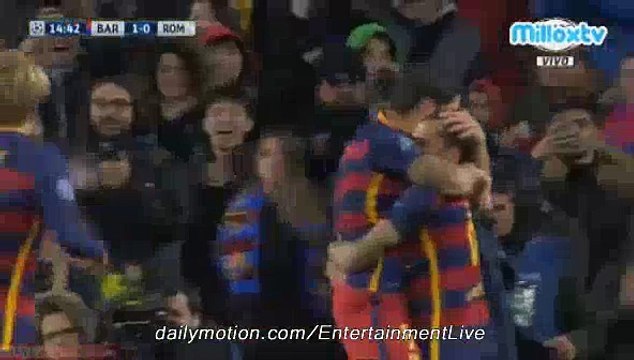 Luis Suarez Fantastic GOAL Barcelona 1-0 ROMA UCL