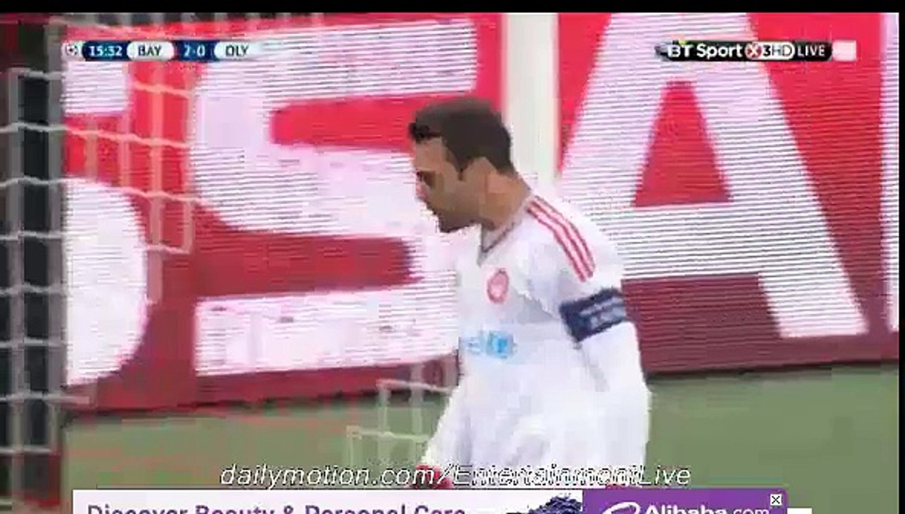 Roberto Lewandowski Fantastic GOAL Bayern Munchen 2-0 Olympiakos