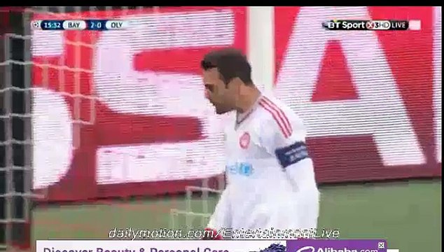 Roberto Lewandowski Fantastic GOAL Bayern Munchen 2-0 Olympiakos