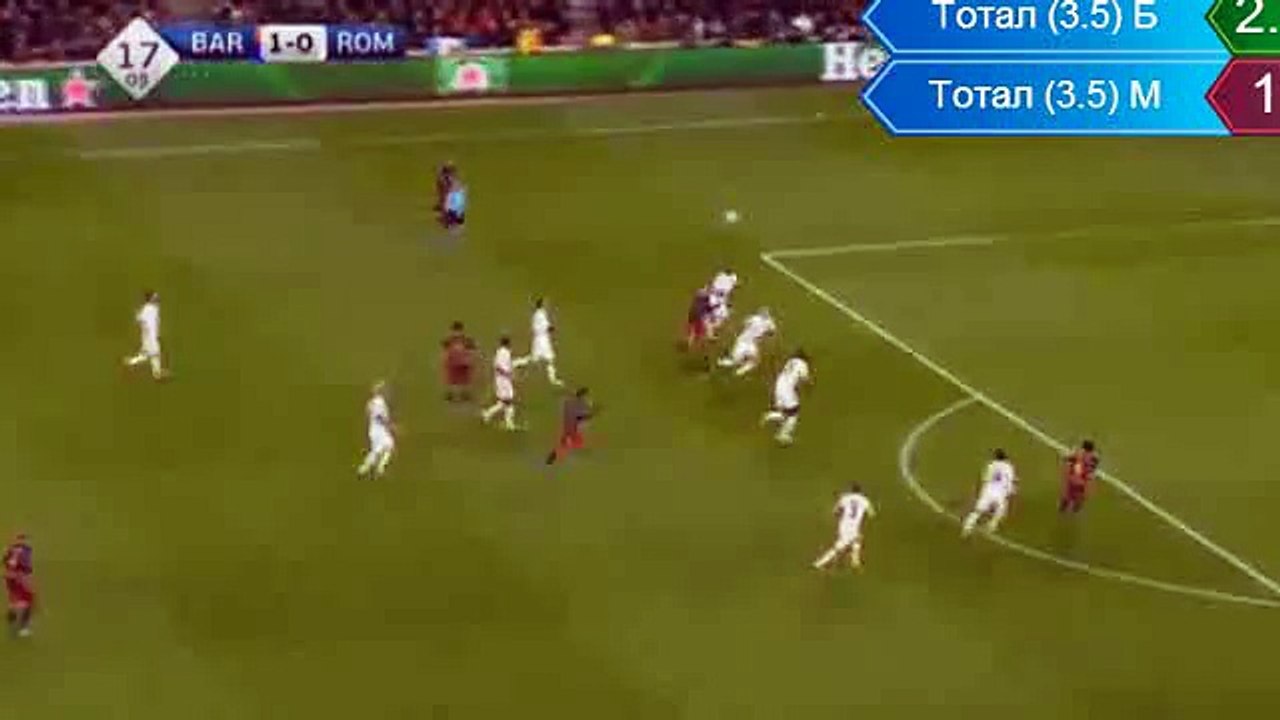 2-0 Lionel Messi Goal - Barcelona v. Roma 24.11.2015 HD