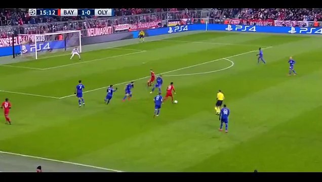 Lewandowski Goal - Bayern Munich 2-0 Olympiakos Piraeus - 24-11-2015