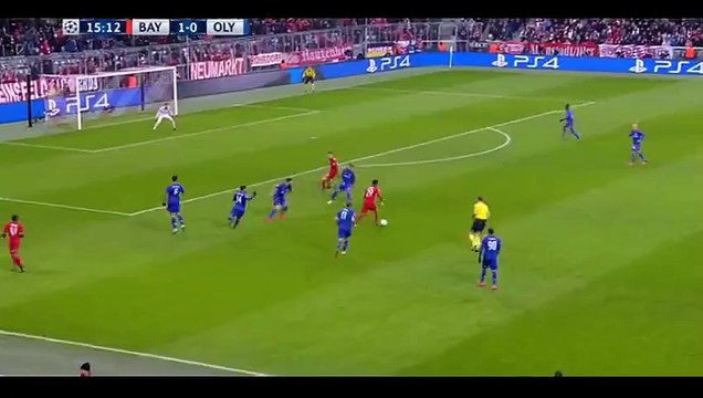 Lewandowski Goal - Bayern Munich 2-0 Olympiakos Piraeus - 24-11-2015