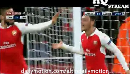Mesut Özil Incredible Header Goal - Arsenal 1-0 Dinamo Zagreb - Champions League - 24.11.2015