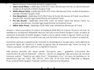PROCEDIM GJYQTARIT PROKURORIA LEJE NE KLD PER GJYQTARIN SHTJEFEN LLESHI LAJM