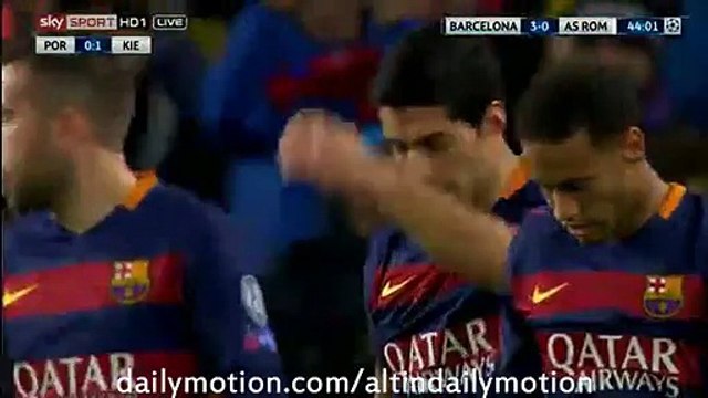 Luis Suarez Unbeliveble Volley GOAL - Barcelona 3-0 Roma - Champions League - 24.11.2015