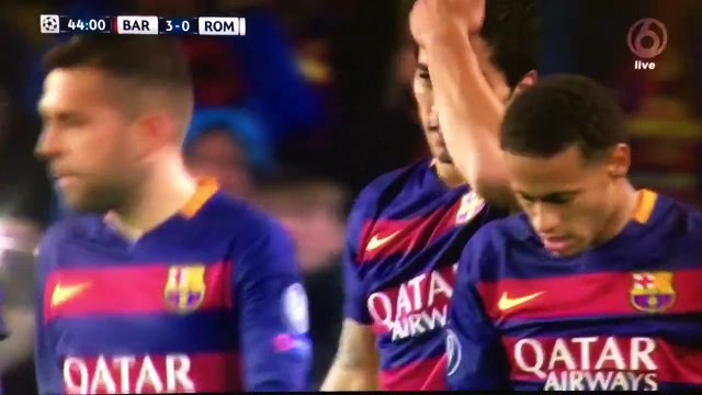 Amazing volley by luis suarez Barcelona- As Roma champions league 3-0 24-11-2015