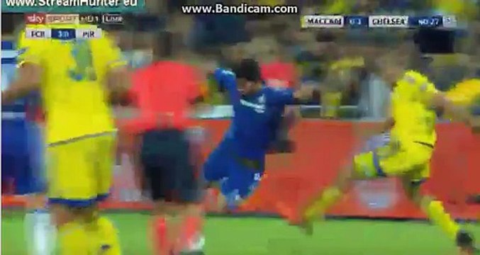 Tal Ben Haim RED CARD Maccabi TA 0-1 Chelsea 24.11.2015