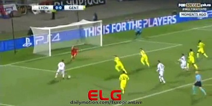 Jordan Ferri Fantastic Goal LYON 1-0 GENT Champions League 24-11-2015