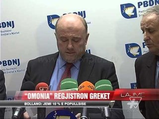 "Omonia" regjistron greket, jemi 10 % e popullsisë - News, Lajme - Vizion Plus
