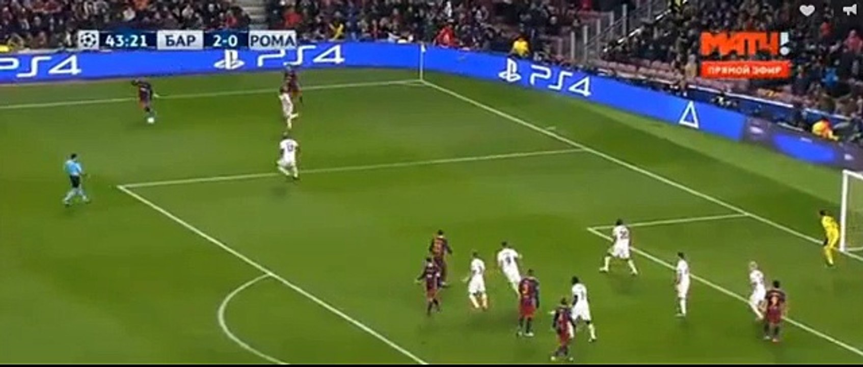 Luis Suárez Goal 3:0 - Fc Barcelona vs As Roma - 24.11.2015