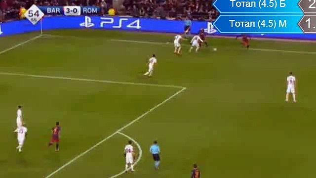 4-0 Gerard Piqué Great Goal - Barcelona v. Roma 24.11.2015 HD